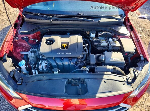 5NPD84LF7HH021153 2017 HYUNDAI ELANTRA Red Rear interior view