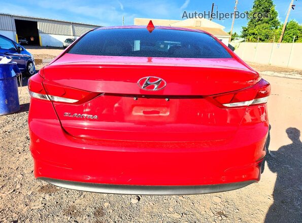 5NPD84LF7HH021153 2017 HYUNDAI ELANTRA Red Rear view