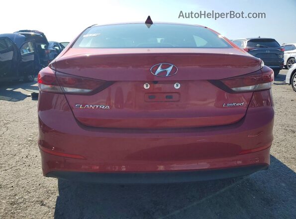 5NPD84LF7HH061670 2017 HYUNDAI ELANTRA Red Вид ззаду