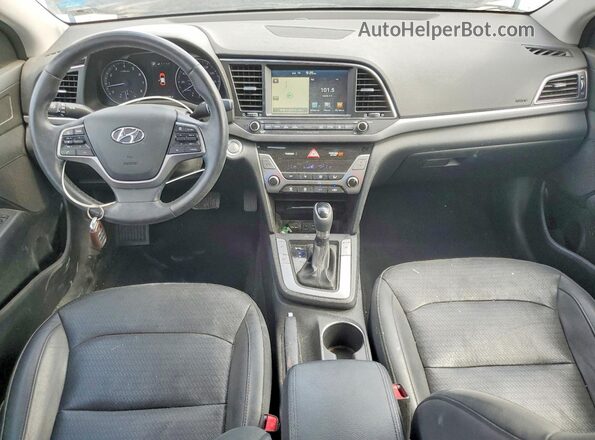 5NPD84LF7HH070384 2017 HYUNDAI ELANTRA Синий Вид панели приборов