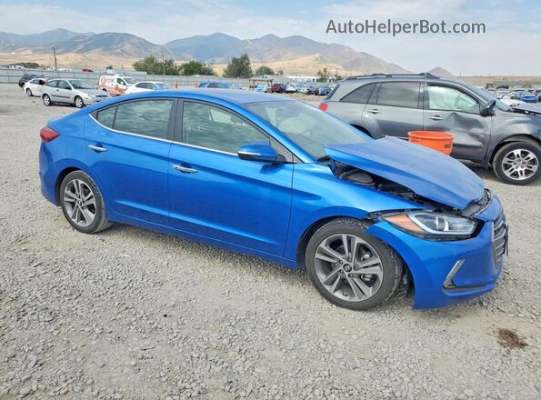 5NPD84LF7HH070384 2017 HYUNDAI ELANTRA Синий Передняя правая четверть