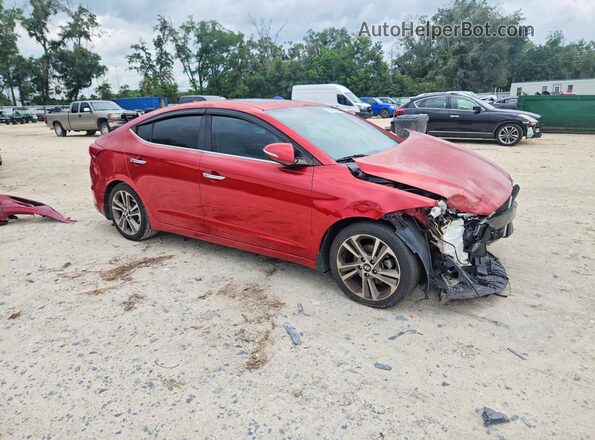 5NPD84LF7HH097259 2017 HYUNDAI ELANTRA Красный Передняя правая четверть