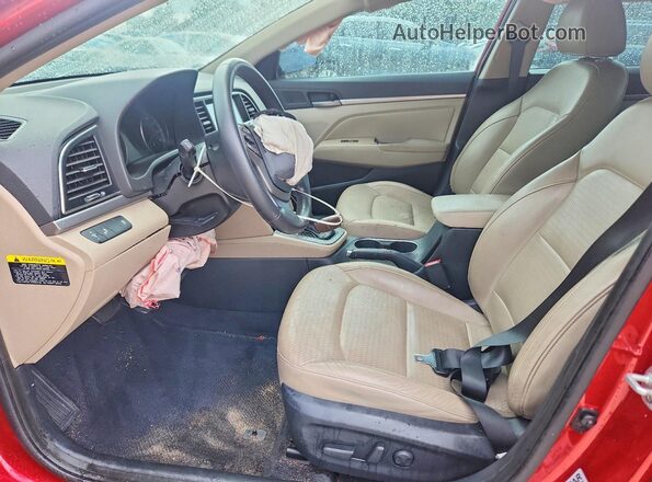 5NPD84LF7HH097259 2017 HYUNDAI ELANTRA Красный Вид салона спереди