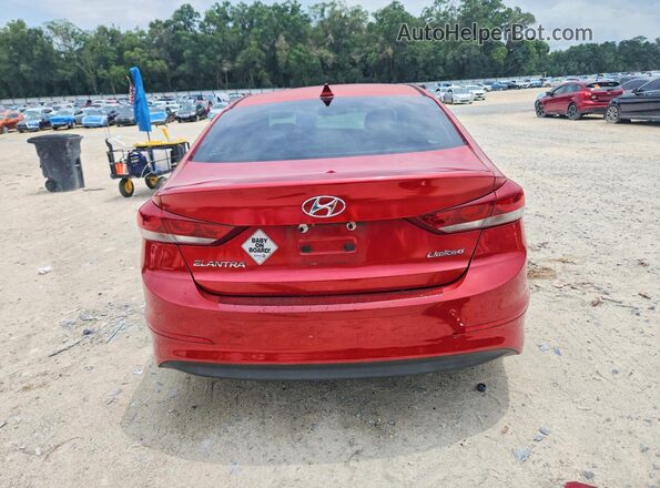 5NPD84LF7HH097259 2017 HYUNDAI ELANTRA Красный Вид сзади