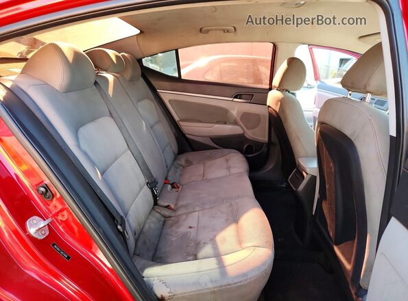 5NPD84LF7JH221696 2018 HYUNDAI ELANTRA Red უკანა სავარძლების ხედი