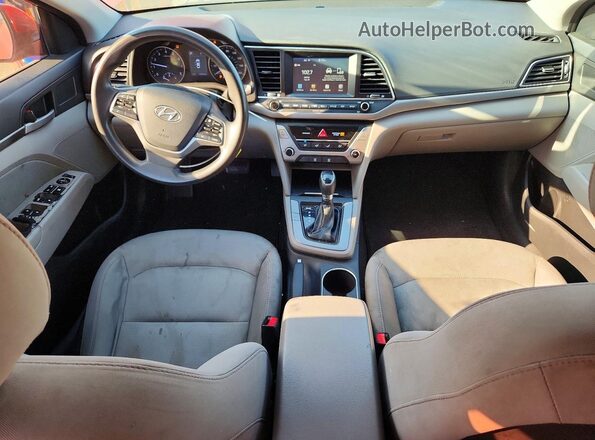 5NPD84LF7JH221696 2018 HYUNDAI ELANTRA Red წინა პანელის ხედი