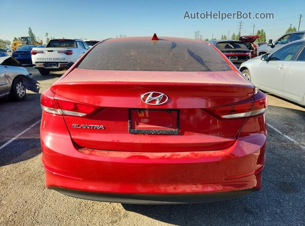 5NPD84LF7JH221696 2018 HYUNDAI ELANTRA Red უკანა ხედი