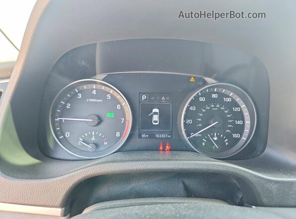 5NPD84LF7JH264404 2018 HYUNDAI ELANTRA Blue ხელსაწყოთა პანელის ხედი