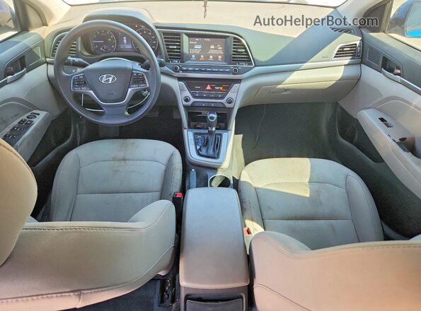 5NPD84LF7JH264404 2018 HYUNDAI ELANTRA Blue წინა პანელის ხედი