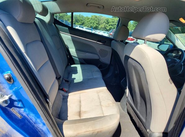5NPD84LF7JH264404 2018 HYUNDAI ELANTRA Blue უკანა სავარძლების ხედი