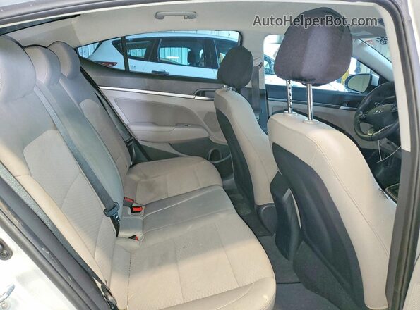 5NPD84LF7KH425125 2019 HYUNDAI ELANTRA Silver Rear seats view