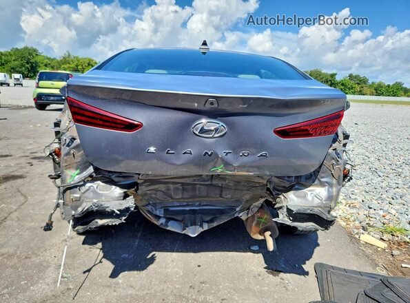 5NPD84LF7KH466287 2019 HYUNDAI ELANTRA Gray Հետևի տեսք