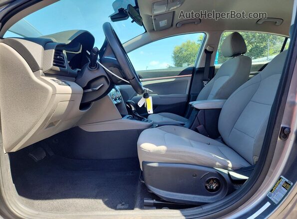 5NPD84LF7KH466287 2019 HYUNDAI ELANTRA Gray Սալոնի դիմացի տեսք
