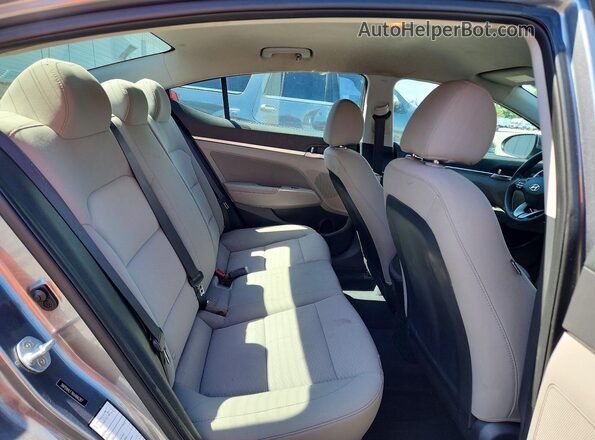 5NPD84LF7KH466287 2019 HYUNDAI ELANTRA Gray Հետևի նստատեղերի տեսք