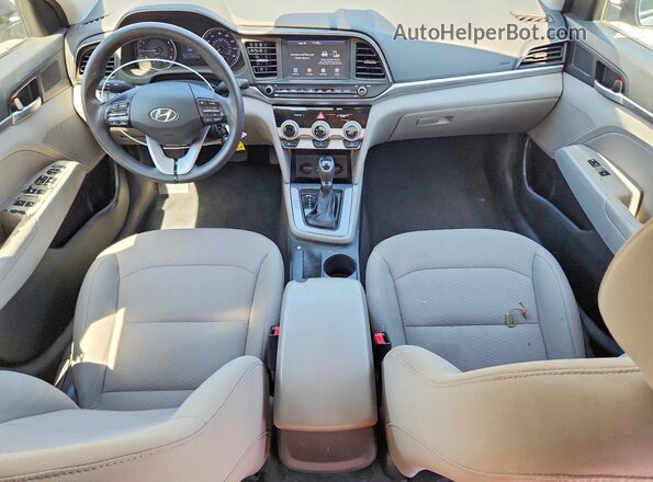 5NPD84LF7KH466287 2019 HYUNDAI ELANTRA Gray Առջևի վահանակի տեսք
