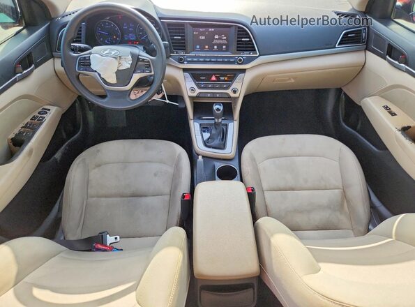 5NPD84LF8HH016169 2017 HYUNDAI ELANTRA Red Vista del salpicadero