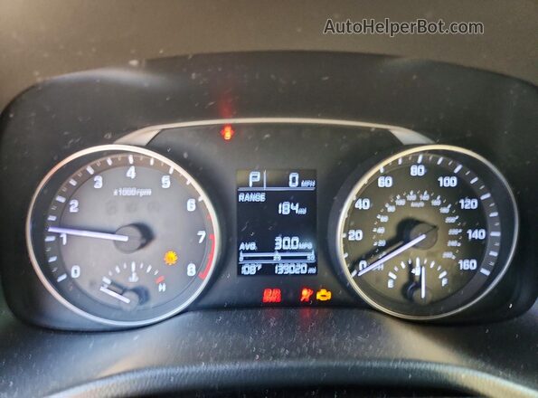 5NPD84LF8HH016169 2017 HYUNDAI ELANTRA Red Vista del cuadro de instrumentos