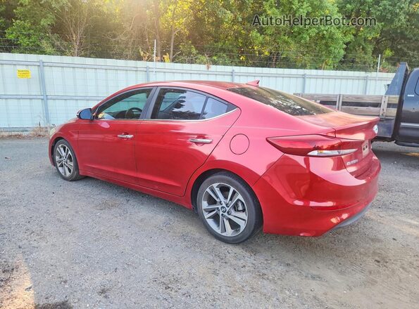 5NPD84LF8HH107877 2017 HYUNDAI ELANTRA Red Հետևի ձախ
