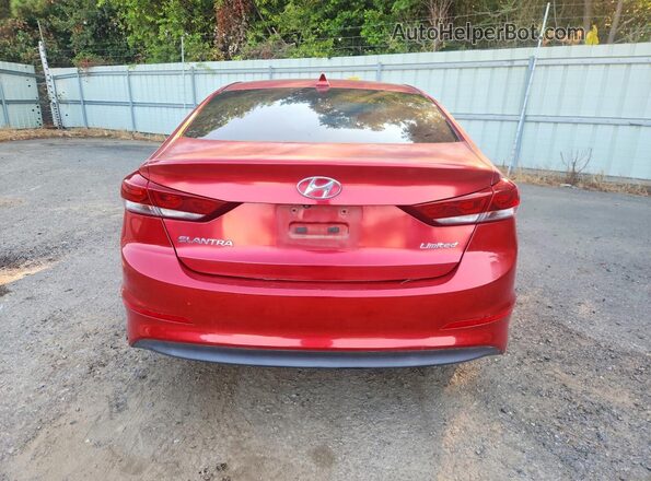 5NPD84LF8HH107877 2017 HYUNDAI ELANTRA Red Հետևի տեսք