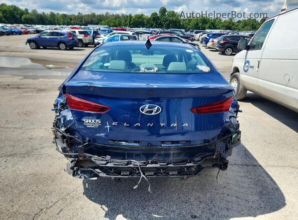 5NPD84LF8KH420998 2019 HYUNDAI ELANTRA Синий Вид сзади