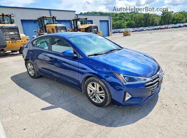 5NPD84LF8KH420998 2019 HYUNDAI ELANTRA Синий Передняя правая четверть