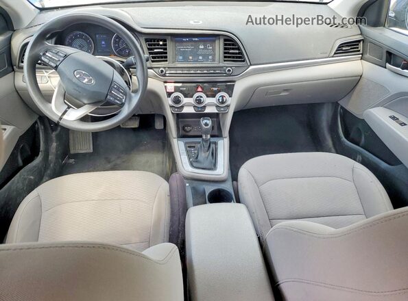 5NPD84LF8KH420998 2019 HYUNDAI ELANTRA Синий Вид панели приборов