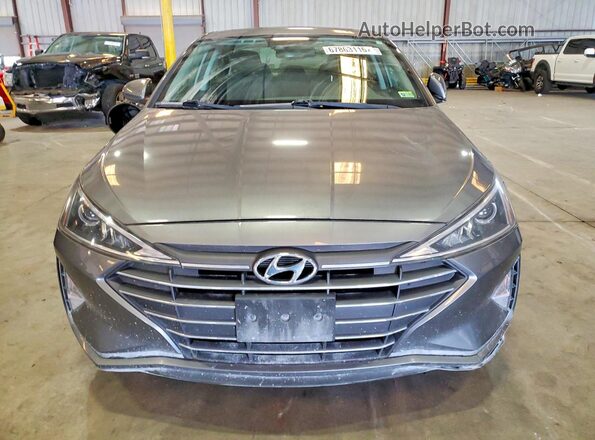 5NPD84LF8KH475922 2019 HYUNDAI ELANTRA Gray წინა ხედი