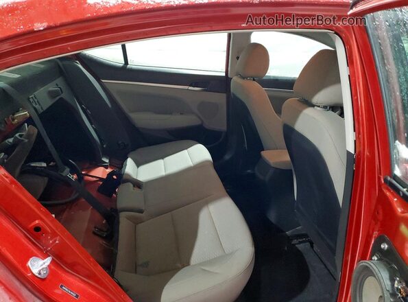 5NPD84LF8LH543332 2020 HYUNDAI ELANTRA Red Rear seats view
