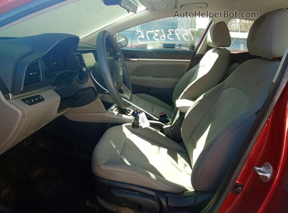 5NPD84LF8LH543332 2020 HYUNDAI ELANTRA Red Front interior view