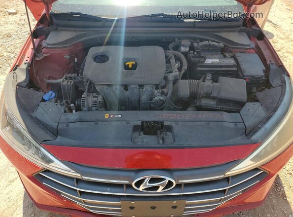 5NPD84LF8LH554573 2020 HYUNDAI ELANTRA Red Rear interior view
