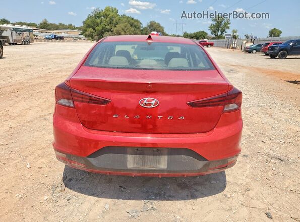 5NPD84LF8LH554573 2020 HYUNDAI ELANTRA Red Rear view