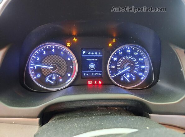 5NPD84LF8LH595933 2020 HYUNDAI ELANTRA Blue Вид щитка приладів
