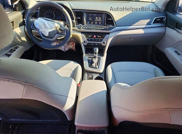 5NPD84LF9HH048550 2017 HYUNDAI ELANTRA Gray Առջևի վահանակի տեսք