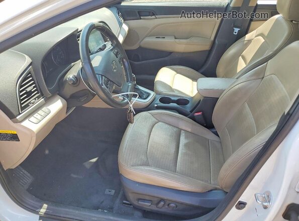 5NPD84LF9JH269670 2018 HYUNDAI ELANTRA White Widok wnętrza z przodu