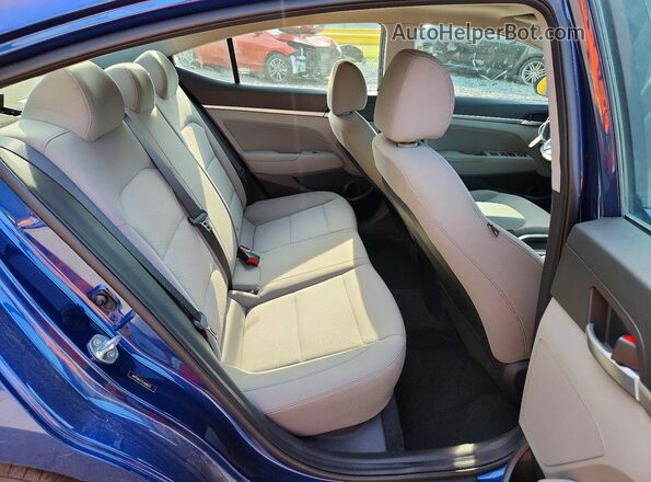 5NPD84LF9LH500375 2020 HYUNDAI ELANTRA Blue Հետևի նստատեղերի տեսք