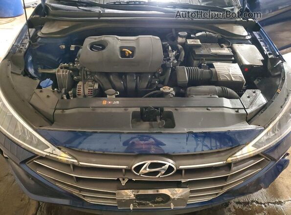 5NPD84LF9LH611802 2020 HYUNDAI ELANTRA Синий Вид задней части салона