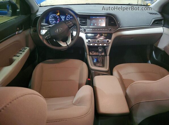 5NPD84LF9LH611802 2020 HYUNDAI ELANTRA Синий Вид панели приборов