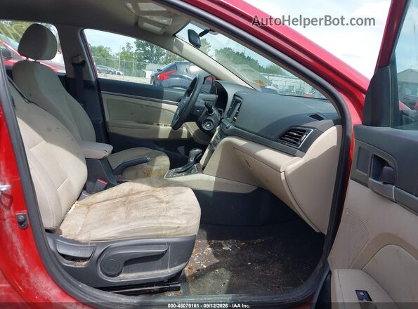 5NPD84LFXHH031272 2017 HYUNDAI ELANTRA Red Vista interior delantera