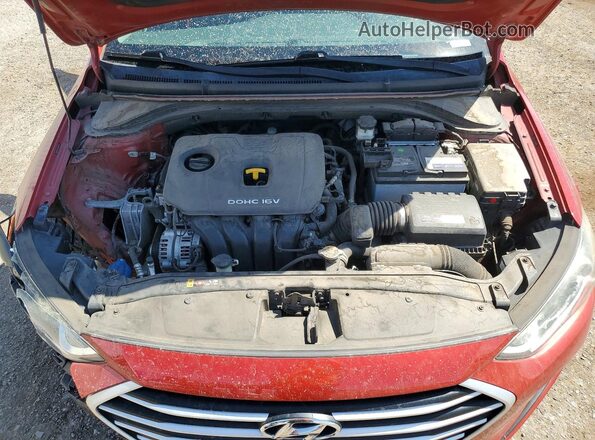 5NPD84LFXJH369468 2018 HYUNDAI ELANTRA Red Widok wnętrza z tyłu