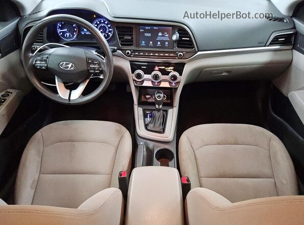 5NPD84LFXKH455588 2019 HYUNDAI ELANTRA Blue Вид панелі приладів