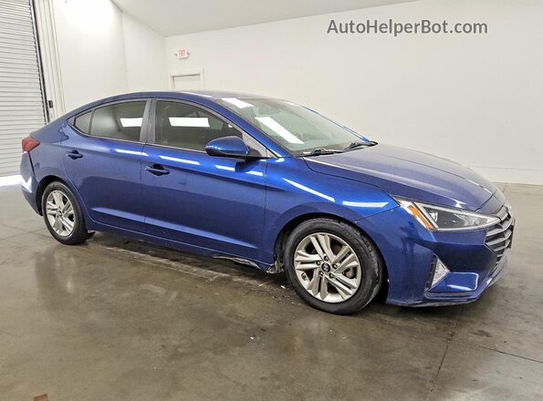 5NPD84LFXKH455588 2019 HYUNDAI ELANTRA Blue Передня права чверть