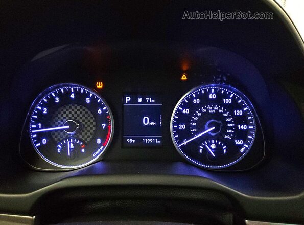 5NPD84LFXKH455588 2019 HYUNDAI ELANTRA Blue Вид щитка приладів