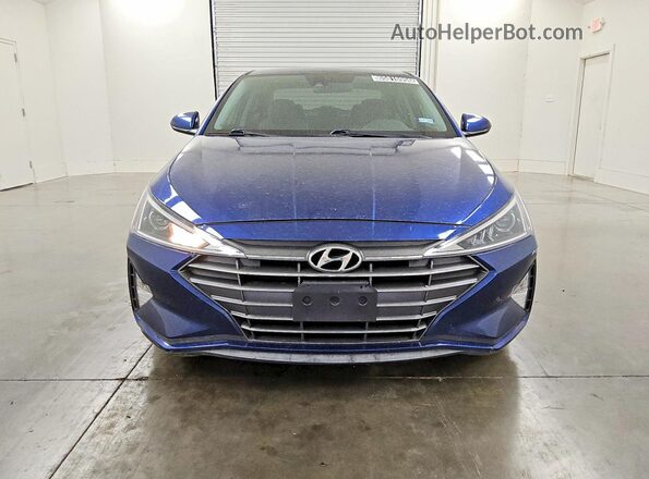 5NPD84LFXKH455588 2019 HYUNDAI ELANTRA Blue Вид спереду