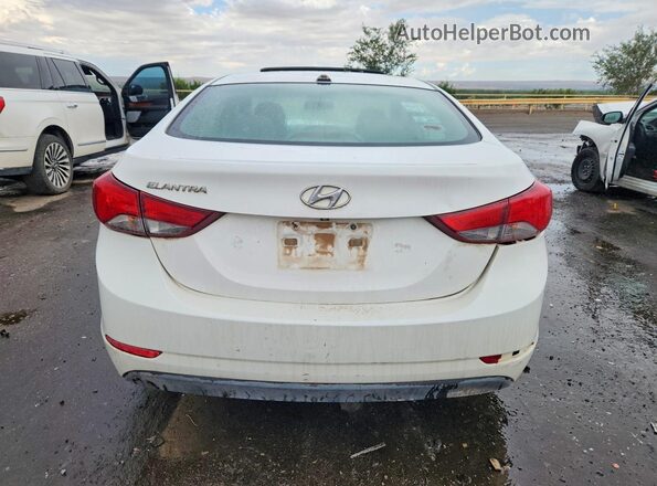 5NPDH4AE0GH688199 2016 HYUNDAI ELANTRA White Вид ззаду
