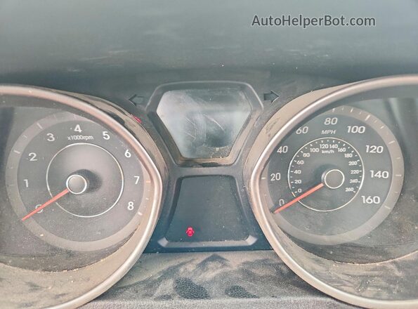 5NPDH4AE0GH688199 2016 HYUNDAI ELANTRA White Вид щитка приладів