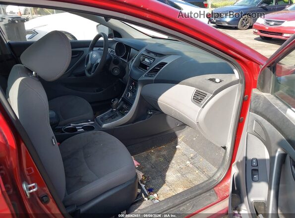 5NPDH4AE0GH704580 2016 HYUNDAI ELANTRA Red Front interior view