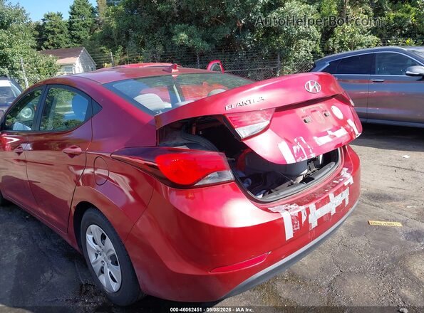5NPDH4AE0GH704580 2016 HYUNDAI ELANTRA Red Front view