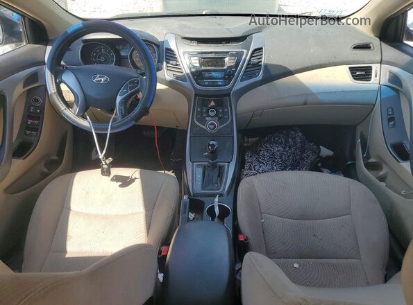 5NPDH4AE0GH711075 2016 HYUNDAI ELANTRA Blue წინა პანელის ხედი