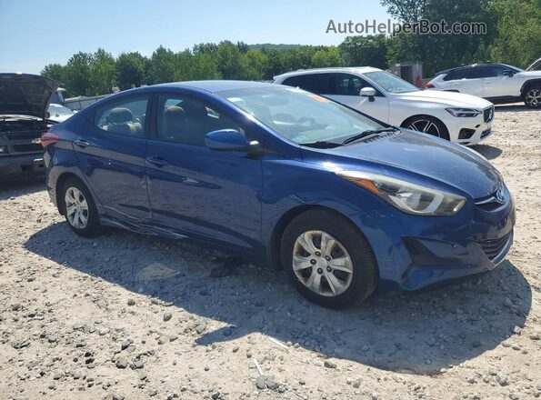 5NPDH4AE0GH711075 2016 HYUNDAI ELANTRA Blue წინა მარჯვენა