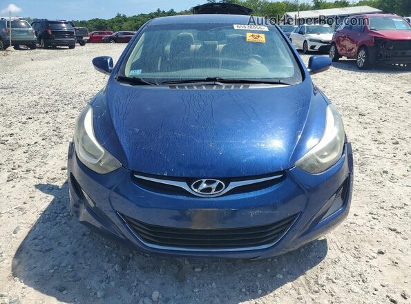 5NPDH4AE0GH711075 2016 HYUNDAI ELANTRA Blue წინა ხედი